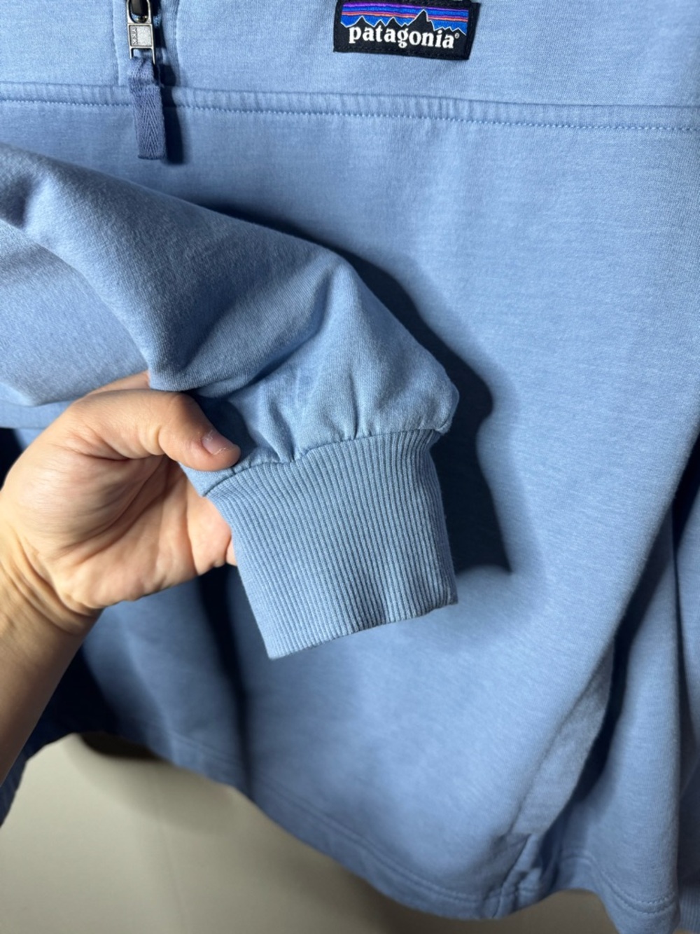 Patagonia Sky Blue Half-Zip Pullover Sweatshirt Women's Size Small - Picture 8 of 9